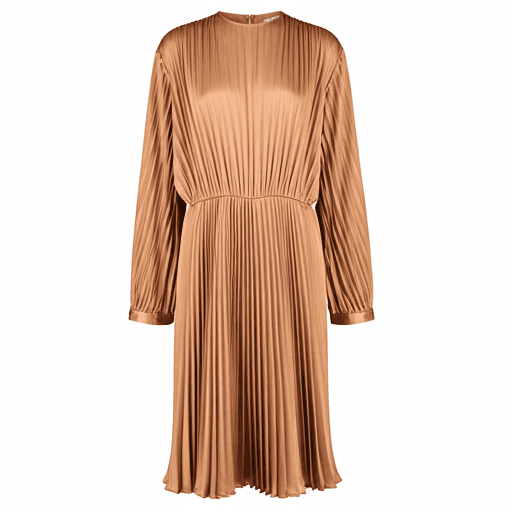 Pleated Satin Dress