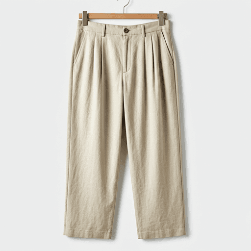Pleated Linen Trousers - main image